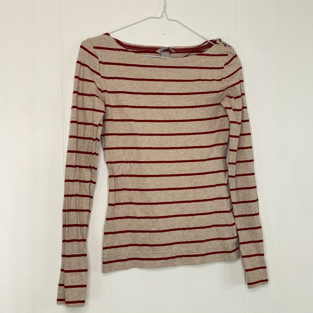 Striped Boat Neck Top